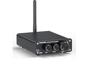Fosi Audio BT10A Bluetooth 5.0 Stereo Audio Amplifier Receiver 2 Channel Class D Mini Hi-Fi Integrated Amp for Home Passive Speakers 50W x 2 TPA3116