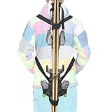 YYST Ski Tote | Skis and Poles Backpack Carrier | Ski and Pole Carry Sling Strap| ski Shoulder Strap -Hold Your Poles Together -Free Your Hand! Stronger Than One Single Sling.