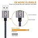 Eashion iPhone Charger, 3Pack 10FT Ultra Long Nylon Braided Lightning Cable USB Charger Cord Compatible with iPhone 7/ 7Plus/ 6/ 6Plus/ 6s/ 6s Plus/ 5s/ 5c/ 5/ SE/ iPad / iPod (Black&Blue)