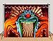 Horror Circus Carnival Theme Halloween Eve Photography Background Giant Birthday Party Photo Background Scary Entrance Giant Evil Vampire Decoration Cake Table Banner Studio Props 7x5ft Vinyl