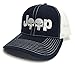 Jeep Logo With Punisher Skull Symbol Embroidered Mesh/Twill Cap (Navy/White)