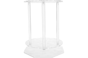KIMISS 28-Hole Pipette Rack for Laboratory, Round Plexiglass Stand Holder, Test Tube Organizer with Stable Base, Essential La