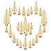 Leinuosen 46 Pieces White Artificial Christmas Tree Tabletop Mini Sisal Christmas Trees with Wooden Base DIY Craft Table Top Home Decor, 4 Sizes