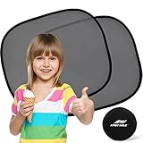 Car Sun Shade (2 Pack) - Universal Static Cling Sunshade for Baby - Protect Your Child or Pet from UV rays! Easy installation without suction cups - 100%