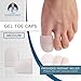 Dr. Frederick's Original Soft Gel Toe Protectors for Men & Women - 6 ct - Toe Caps for Foot Pain Relief - Sleeves for Ingrown Toenails, Corns, Calluses, and Blisters - Medium - White
