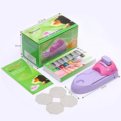 Hechun Beauty Tools &amp; Accessories Nail Art Printer Drawing Printing Pattern Stamp Manicure Machine Stamper DIY Kit for Office Workers Student Groups Beautiful Mothers (Green (Contain oil))