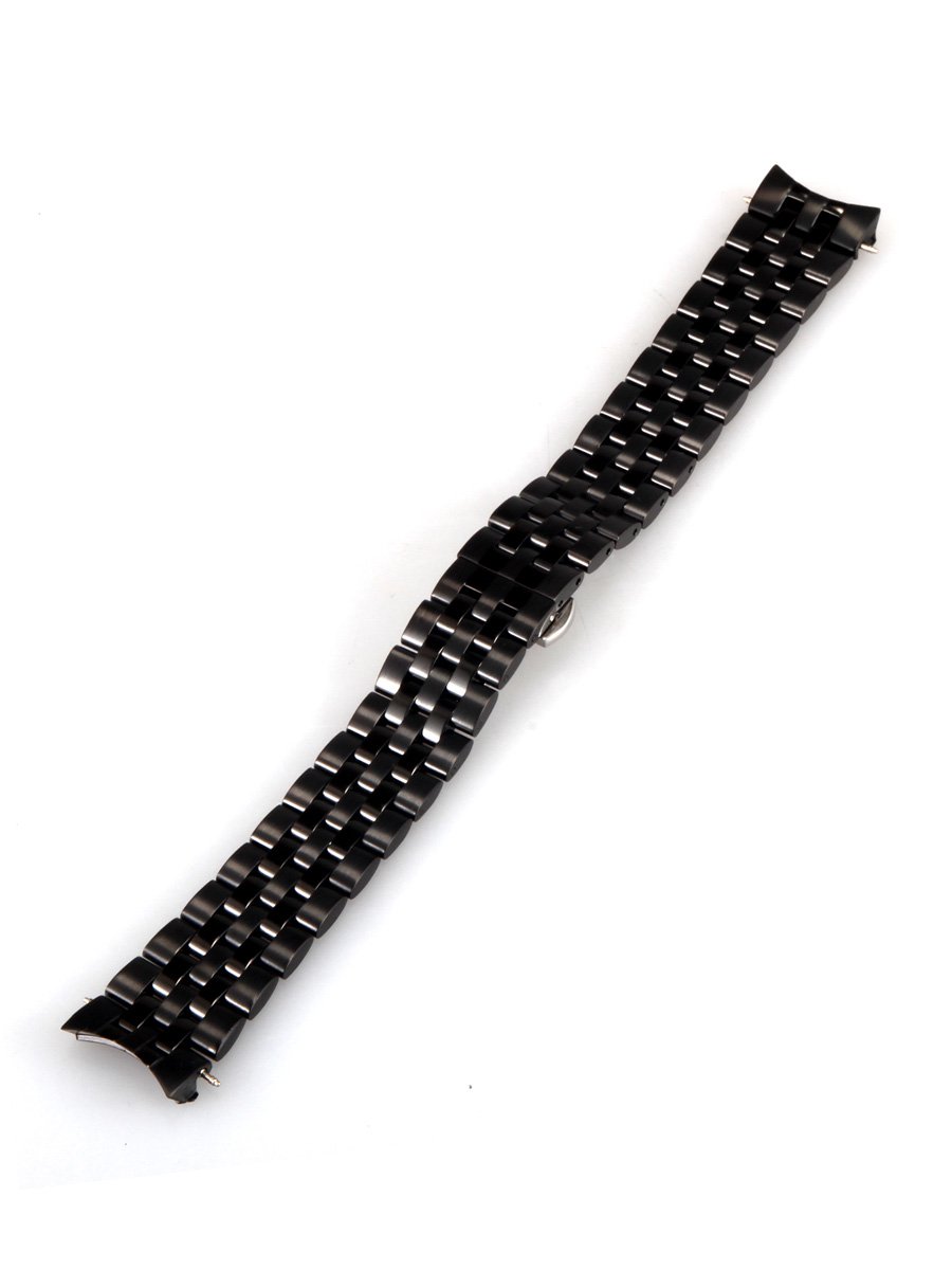 Alienwork Watch Strap Black Stainless Steel Metal Strap