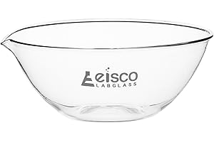 EISCO Evaporating Basin, 1000ml - Flat Bottom, with Spout - Borosilicate 3.3 Glass - Mixing Dish Bowl, Laboratory, Kitchen, Crafts