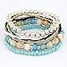 Nurbo 1 Set 7Pcs Boho Wholesale Multilayer Acrylic Beads Beach Bracelet ( Sky Blue )