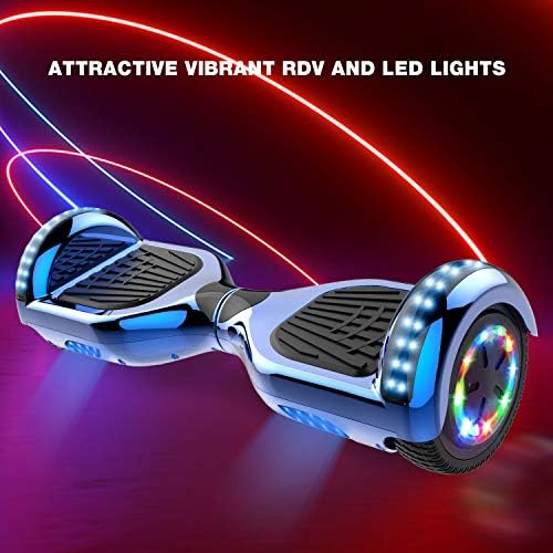 GeekMe Gyropode 6.5 Pouce Hoverboard électrique Auto-équilibré Bluetooth Intégré Moteur 700W pour Enfants et Adultes
