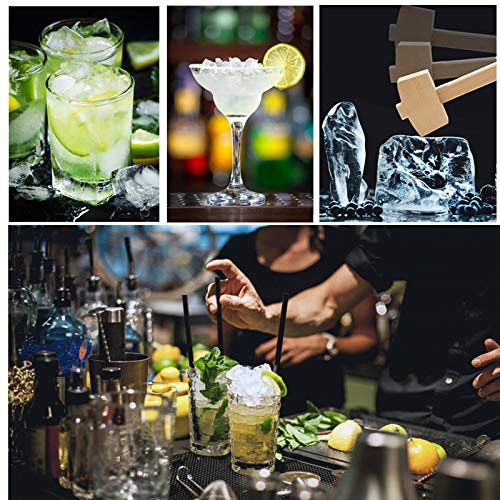 4 stuck Lewis Bag and Manueller Eisbrecherhammer Set,Der wiederverwendbare Crushed Ice Bag für Summer Bartender Kit… – Bild 4