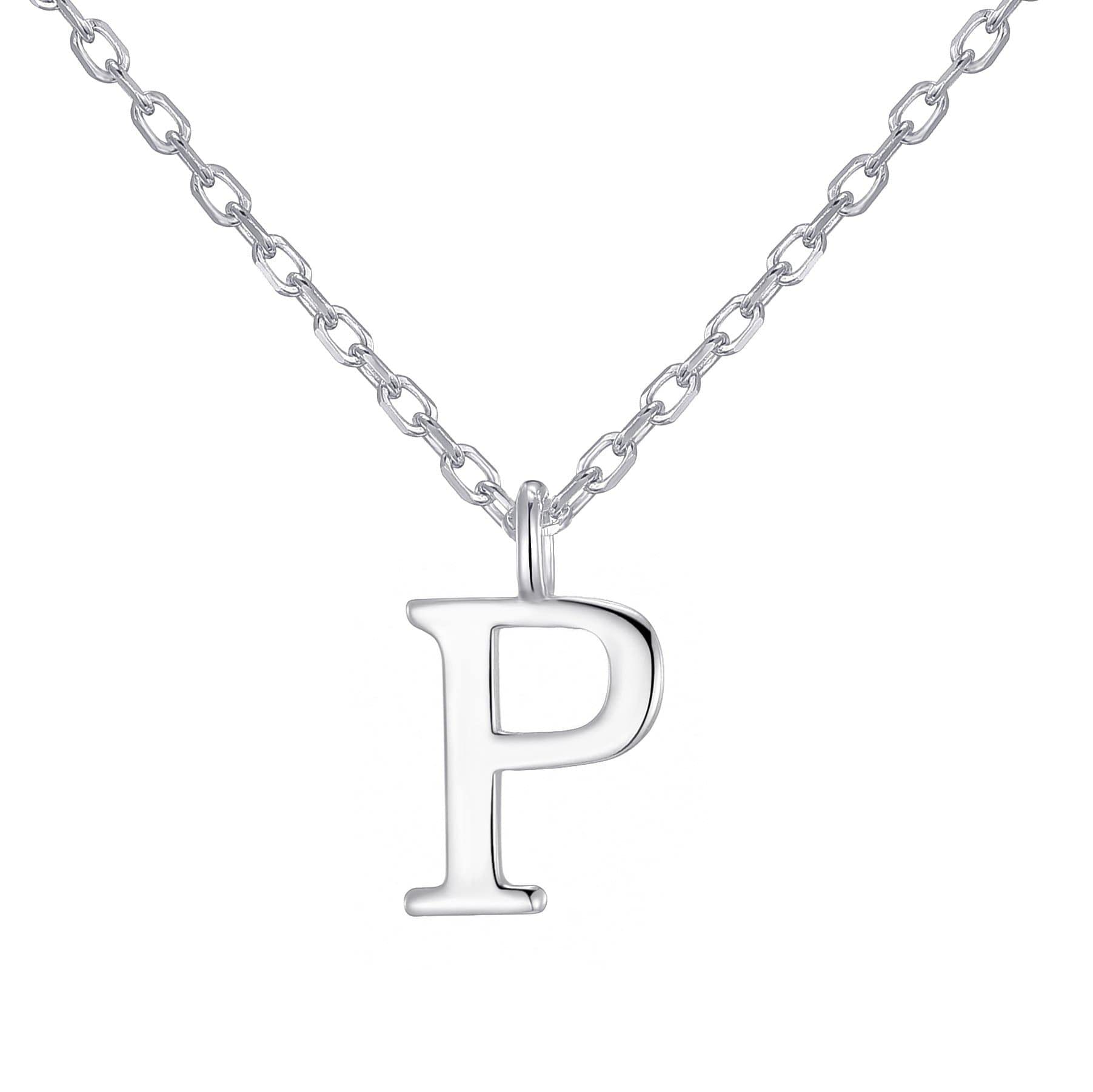 Philip Jones Sterling Silver Initial P Necklace