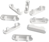 tinshow 20x White UPVC Window Drainage Caps 25mm Weep Hole Covers Plastic Sill view 7