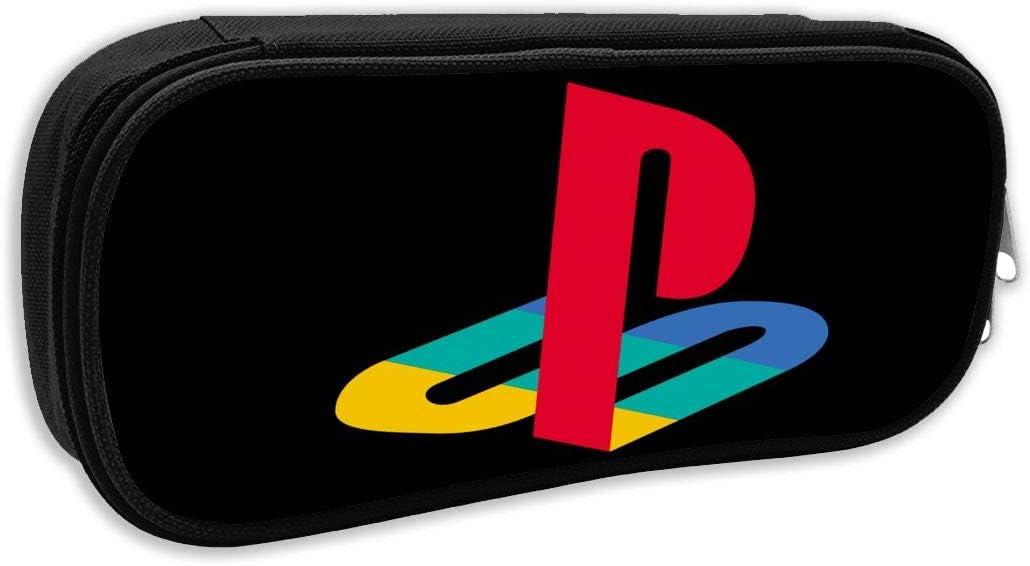 HSUASAI Playstation Logo Pencil Case Pen Bag Pouch Stationary Case for School Work Office