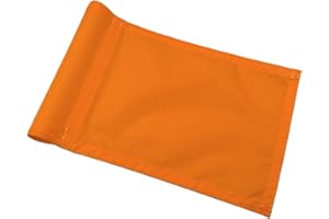 X·CELLENT Colored Solid Golf Flags with Tube Inserted,8” L x 6”H Mini Putting Green Flags for Yard Indoor Outdoor Backyard Garden, 420D Nylon Pin Flag (Orange)