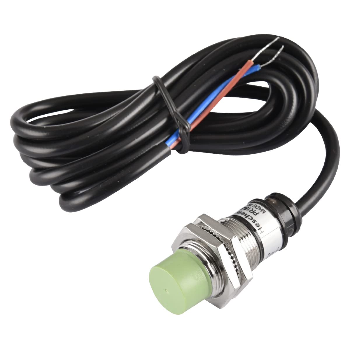 Heschen Inductive Proximity Sensor Switch, PR18-8DC, Cylindrical Type, 8mm Sensing, M18 Round, Non-Shielded, 12-24VDC 2-Wire, NC(Normally Closed) CE