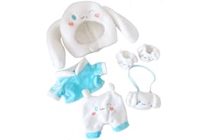 KILA MILA 20cm /8" Doll Plush Doll's Clothes Animal Garment Suit Pajamas Dolls Accessories (Dog Set)