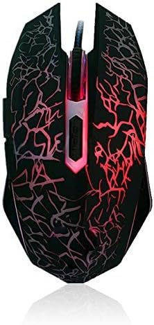 New 6 keys Professional Colorful LED Backlight 4000 DPI Optical Wired Gaming Mouse Gamer sem fio For PC Laptop For Show Red gangnumsky