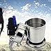 3 Pack Collapsible Cup Stainless Steel Portable Folding Metal Telescopic Keychain Cups Mug for Excursion Outdoor Travel Camping Picnic Hiking Backpacking 240ml /140ml /75ml