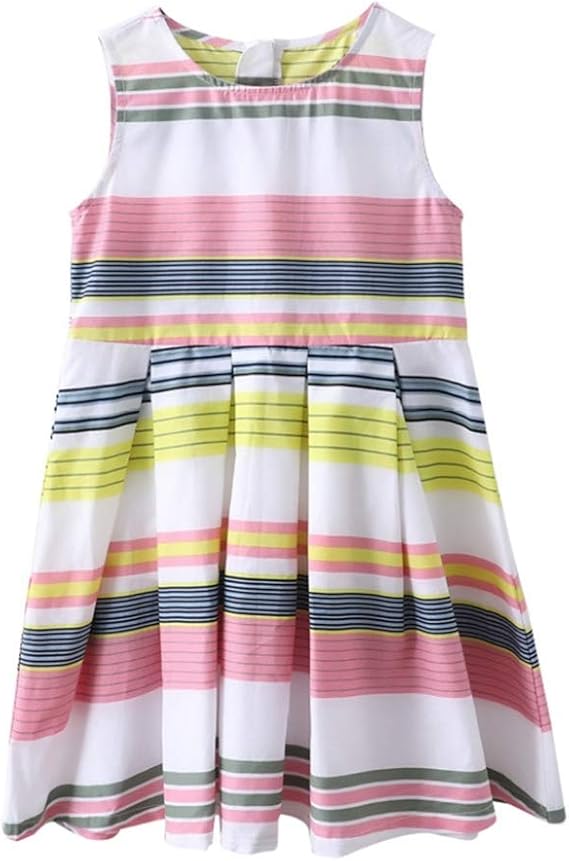 Amazon キッズワンピース ドレス 可愛い 子供服 女の子 ガールズ 夏 袖なし ノースリーブ 写真 日常 夏服 普段着 通園 通学 誕生日 カジュアル プレゼント 110cm 1cm 130cm 140cm 150cm 160cm 大きいサイズ ワンピース チュニック 通販