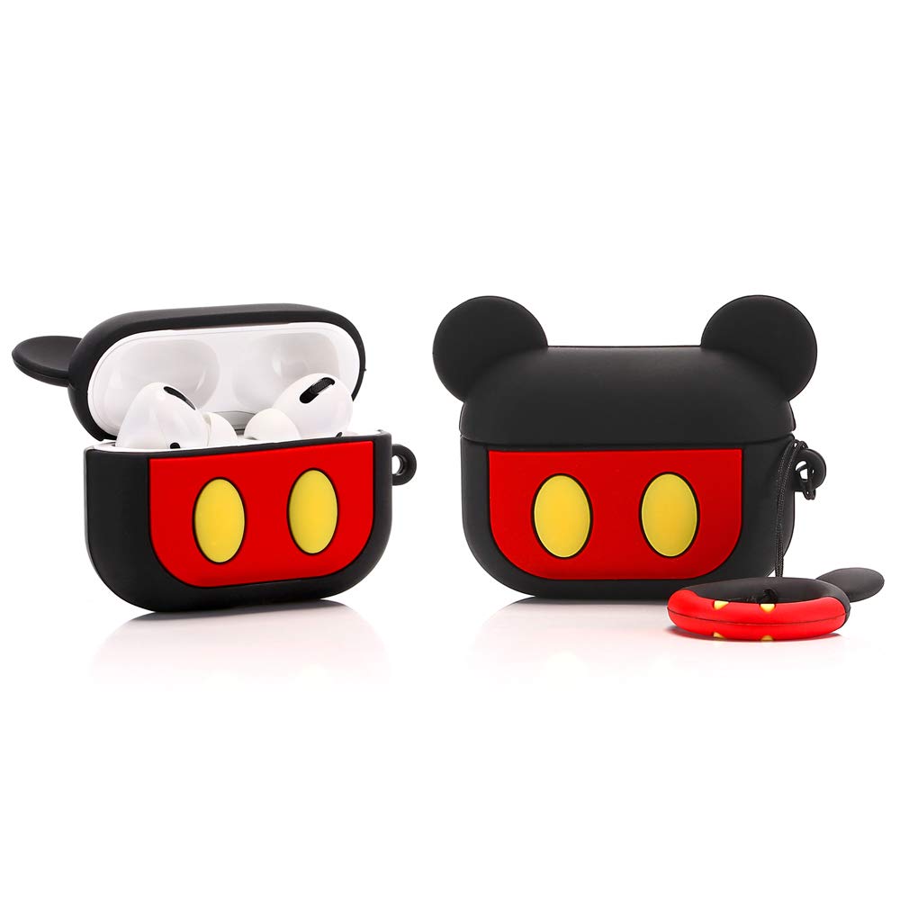 YIGEYI Silicone Case Compatible with Airpods Pro Funny Cute 3D Cartoon Cover [DSN Animation Lightweight Design] (Mickey)