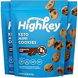 HighKey Snacks Keto Food Low Carb Snack Cookies, Chocolate Chip, 3 Pack - Gluten Free & No Sugar Added, Healthy Diabetic, Paleo, Atkins Dessert Sweets, Diet Foods, Natural Ingredient Products