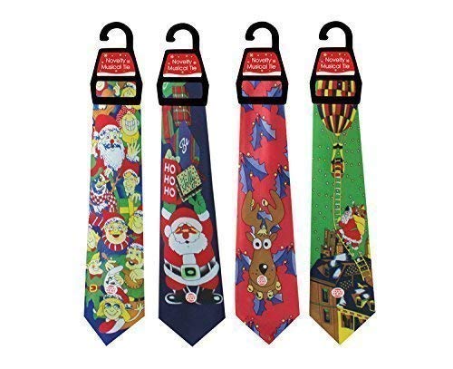 1 x Musical Christmas Tie for Adults - One Pack Sent at Random
