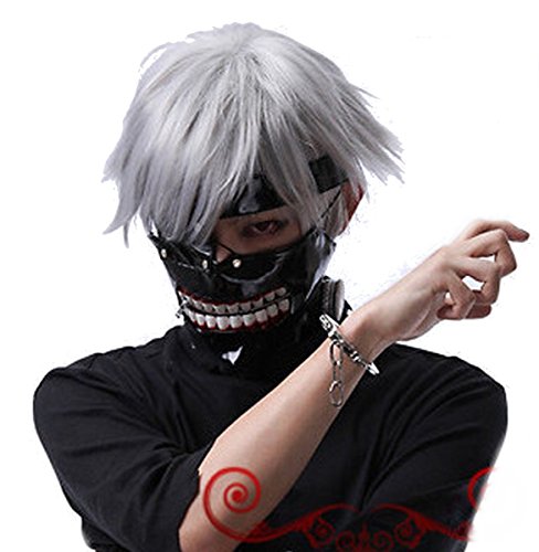 Aplus - Tokyo Ghoul Anime Ken Kaneki Cosplay Wig Silver 