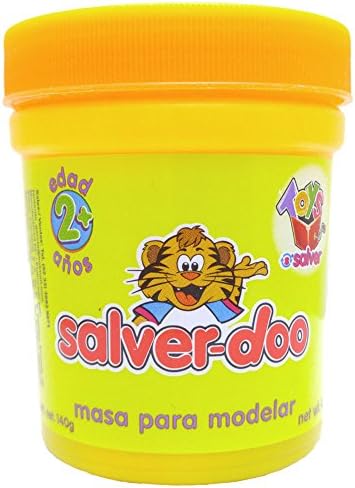 Non-Toxic Play Dough Fluorescent Color: Fluorescent Orange - 1 Single Item - Food Grade Ingredients