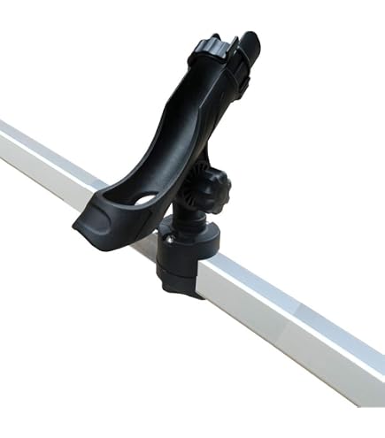 Amazon.com: Pontoon Boat Fishing 4-Rod-Holder Black  No-Tool Rail Mount |  USA Made | Deep Blue Outdoors : Sports & Outdoors