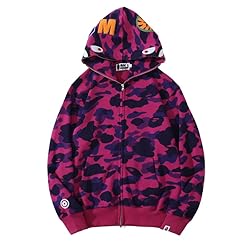 EXXE&OYYO Men's Shark Hoodie,Cotton Material Shark