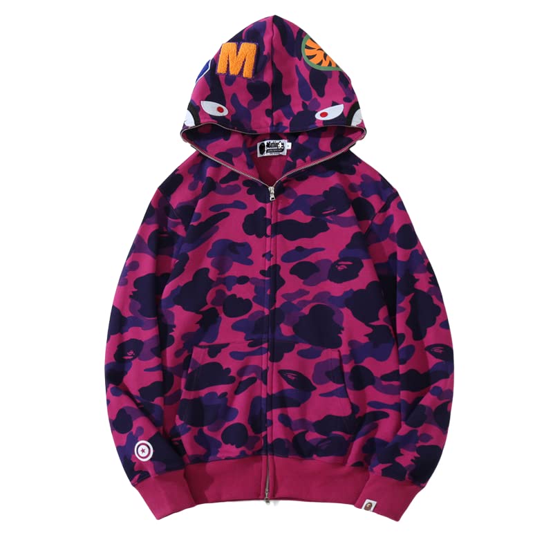 EXXE&OYYO Men's Shark Hoodie,Cotton Material Shark