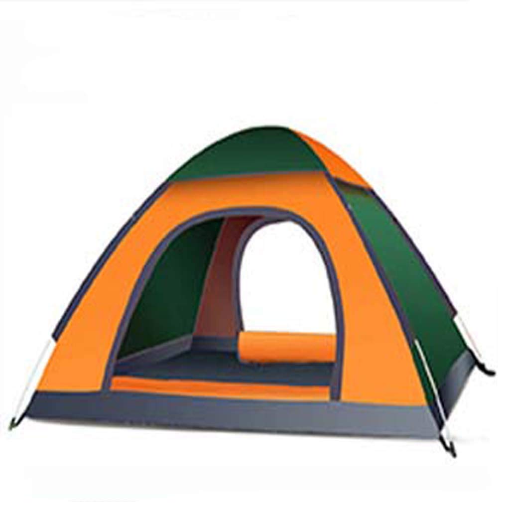 B07l1j59rz テント 屋外テント 春 夏 秋 完全自動家庭の防雨 ダブルシングル 野生 キャンプキャンプ 登山 マット ピクニックマット Manhero Green Orange テント本体 世界の