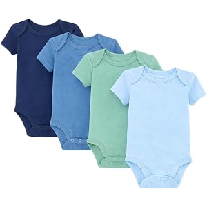 123 Bear Baby Cotton Spandex short-sleeve bodysuits unisex boy girl