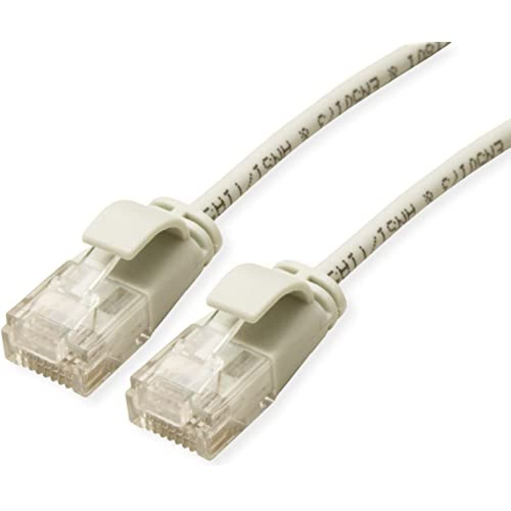 ROLINE 21.15.3905 RJ45 Network Cable Patch Cable CAT 6a U/UTP 2.00 m Grey Pack of 1