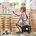 Acko Folding Step Stool Lightweight Plastic Step Stool,9 inch Foldable Step Stool for Kids,Non Slip Folding Stools for Kitchen Bathroom Bedroom (Black)