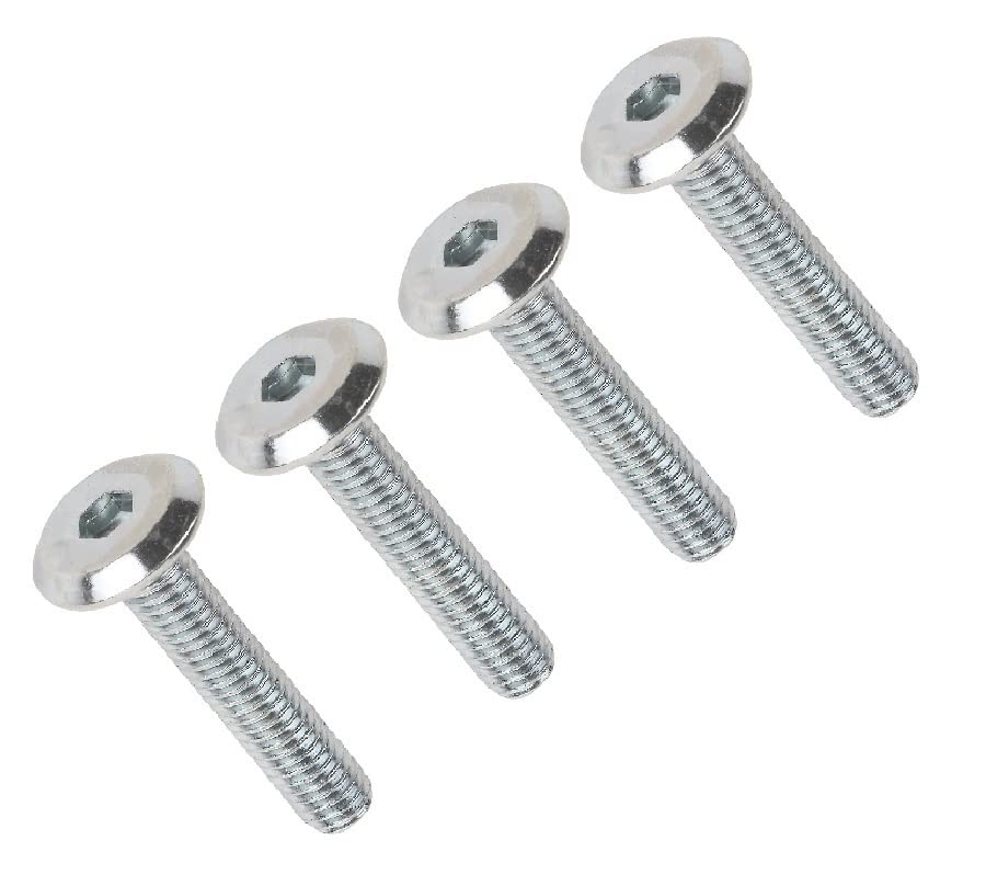 TERF® M8 X 40mm Joint Connector Bolts M8 (8mm) X 40mm Barrel Bolts Hex Allen Key Socket Flat Head Furniture Joint Connector Bolt - Pack of 4 — image 1