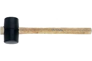 STAHLWILLE 70140004 Rubber Composition Hammer with Durable Two Plane Faces, Firm Grip, Heavy Duty & Lightweight Mallet for Camping, Woodworking, Tile Setting, d.90 mm, 1220 g