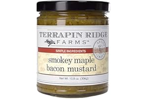 Terrapin Ridge Farms Smokey Maple Bacon Mustard with Bold Spices – 10.8 Ounce Jar