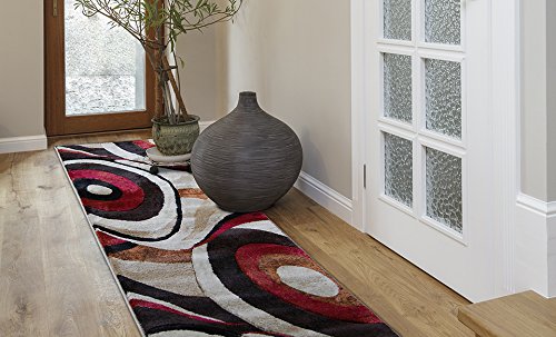 Home Dynamix Tribeca Slade 3 Piece Set Area Rug in Brown/Red