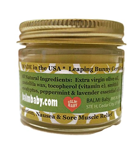 BALM! Baby EUCALYPTUS RUB - Natural Chest & Tummy Rub for Stuffy Noses & Chests and Nausea - 2 oz Glass Jar {Made in the USA!}
