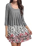 SeSe Code Women's Scoop Neck Floral Printed Casual Sleeveless Flowy Dress