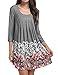 SeSe Code Women's Scoop Neck Floral Printed Casual Flowy Dress(FBA)