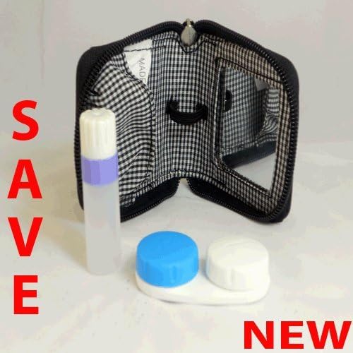 New Eyesglass Leather Contact Lens Case Kit Health
