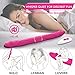 Vibrating Double-Ended Dildos with 9X9 Vibrations for Women Vaginal G-spot and Anal Play, Wireless Remote Dual Motors Rechargeable Realistic Penis Massager Adult Sex Toy for Lesbian Couples (Pink)