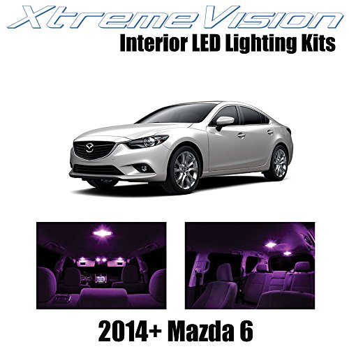 XtremeVision Mazda 6 2014+ (12 Pieces) Pink Premium Interior LED Kit Package + Installation Tool