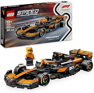Speed Champions Auto da Corsa McLaren F1 Team MCL38 Macchina Giocattolo da Collezione con Minifigure del Pilota, Modello per Bambini e Bambine da 10 Anni o per Adulti Fan della Formula 1 77251
