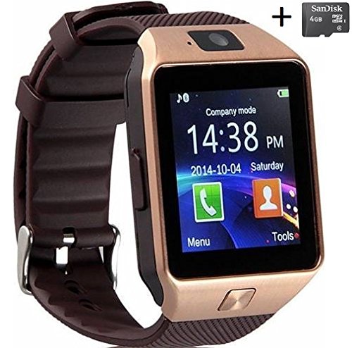 Amazingforless Rose Gold Bluetooth Touch Screen Smart Wrist Watch with Camera and 4GB Micro SD Card