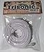 Trisonic Telephone Extension Cord Phone Cable Foot, 50ft, White