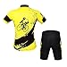 WOSAWE Mens Breathable Cycling Jersey Padded Shorts (Biker Suit, M)